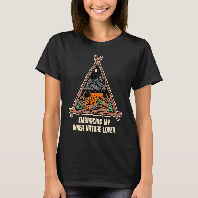 Embracing Inner Nature  Camping Forest Camper Jung T-Shirt (Vorderseite)