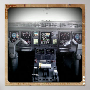 Embraer 145 Flight Deck Poster