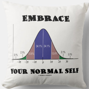 Embraphieren Sie Ihren normalen selbst-Glockenkurv Kissen