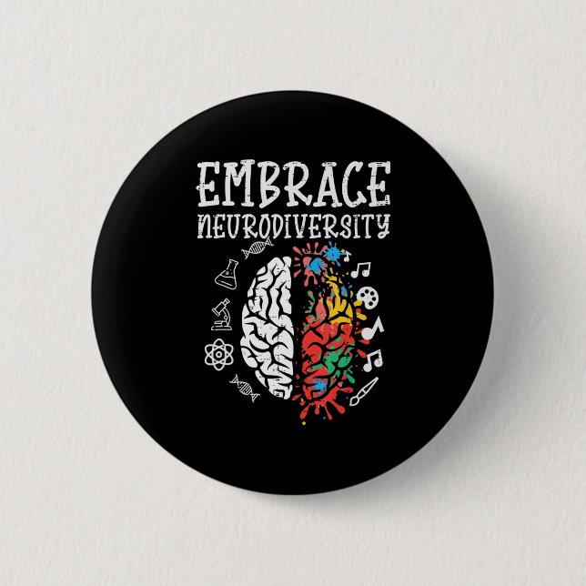 Embrase Neurodiversity Autismus Bewusstsein ASD Me Button (Vorderseite)