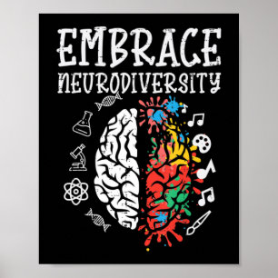 Embrase Neurodiversity Autismus Bewusstsein ASD Me Poster
