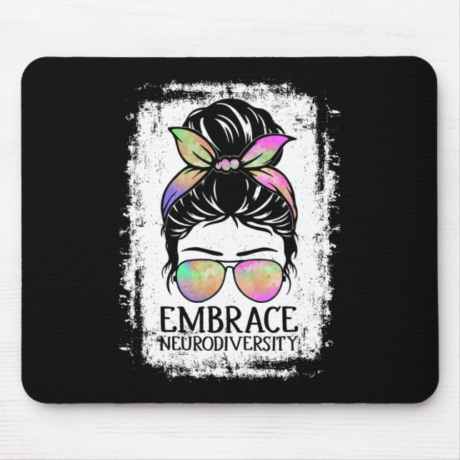 Embrase Neurodiversity-Autismus Bewusstsein Neurod Mousepad (Vorne)