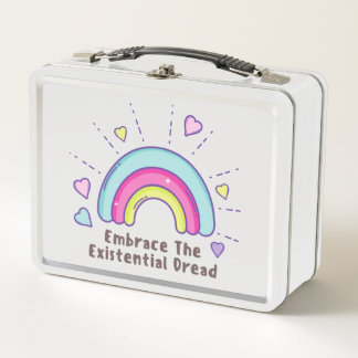 Embrase the Existential Dread Funny Metal Lunchbox