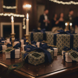 Embroidered Art Deco Pattern Wrapping Paper Geschenkpapier