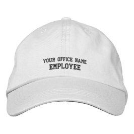 Embroidered Custom Staff Hat White Uniform Design Bestickte Baseballkappe