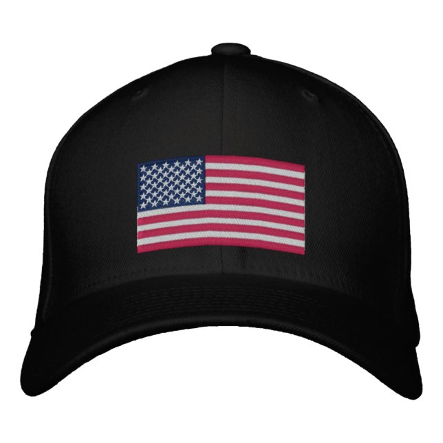 Embroidered Hat American Flag Bestickte Baseballkappe (Vorderseite)