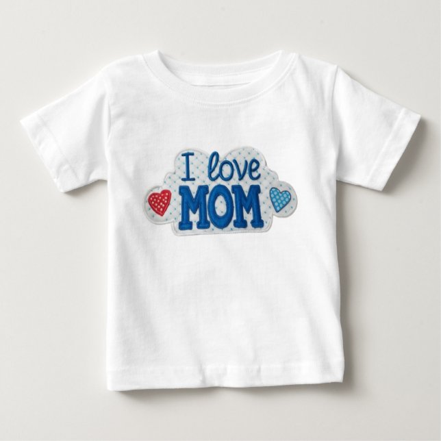 Embroidered Love for Mom Baby T-shirt (Vorderseite)