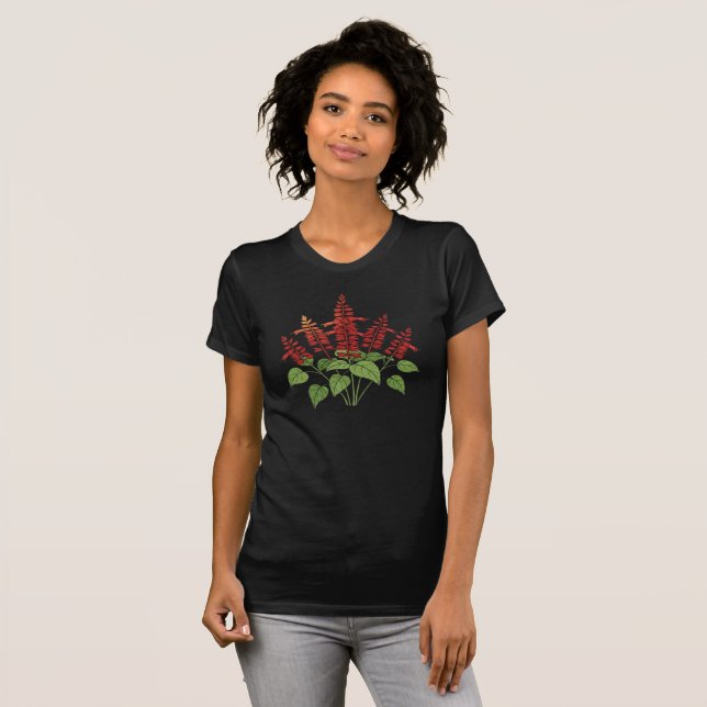 Embroidered Scarlet Sage Botanical Tee (Vorne ganz)