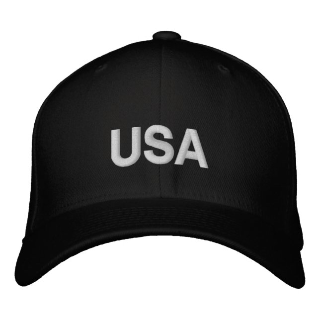 Embroidered USA Design Adjustable Baseball Cap Bestickte Baseballkappe (Vorderseite)
