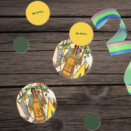 Embroiderie der amerikanischen Indianerin Lady Woo Konfetti