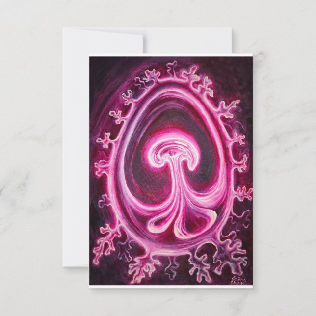 Embryo mit Plazenta Dankeskarte (Vorderseite)