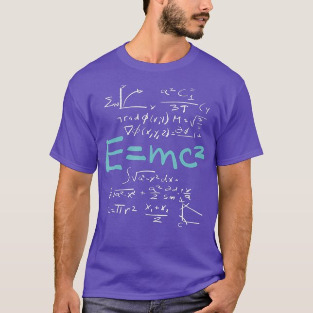 emc2 Mathematik Physik Einsteins Geek Science T-Shirt (Vorderseite)