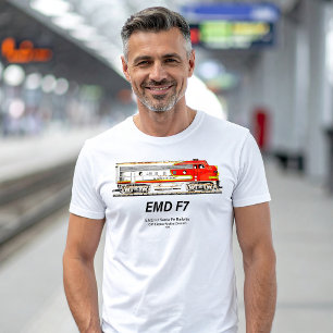 EMD F7 Santa Fe Warbonnet-Diesellokomotive. T-Shirt