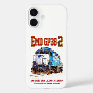 EMD GP38-2 Diesel Lokomotive GATX blau und weiß iPhone 16 Hülle
