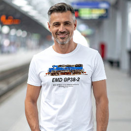 EMD GP38-2 Diesel Lokomotive GATX blau und weiß T-Shirt