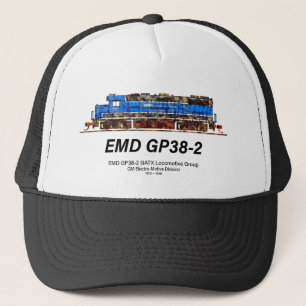 EMD GP38-2 Diesel Lokomotive GATX blau und weiß Truckerkappe