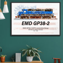 EMD GP38-2 Diesel Lokomotive und amerikanische Fla