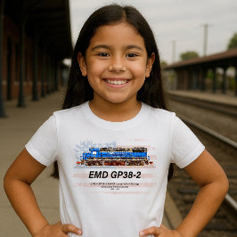 EMD GP38-2 Diesel Lokomotive und amerikanische Fla T-Shirt