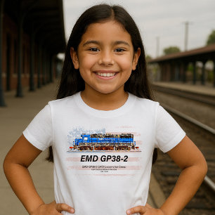 EMD GP38-2 Diesel Lokomotive und amerikanische Fla T-Shirt