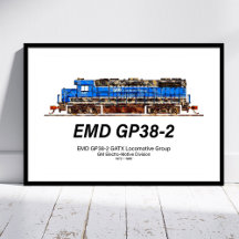EMD GP38-2 Diesellokomotive GATX blau und weiß