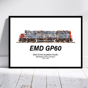 EMD GP60 Diesellokomotive des südlichen Pazifiks Fotodruck