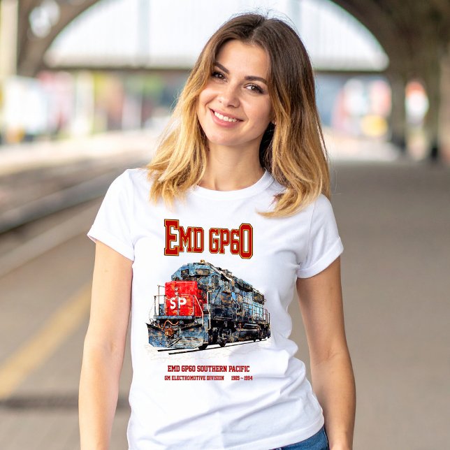EMD GP60 Diesellokomotive des südlichen Pazifiks T-Shirt (EMD GP60 Diesel Locomotive of Southern Pacific. Womens Basic T-Shirt)