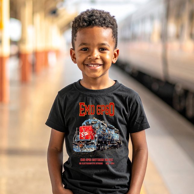 EMD GP60 Diesellokomotive des südlichen Pazifiks T-Shirt (EMD GP60 Diesel Locomotive of Southern Pacific. Boy Basic T-Shirt)