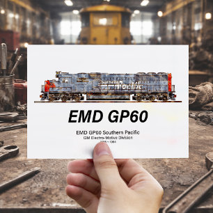 EMD GP60 Diesellokomotive von Southern Pacific Postkarte