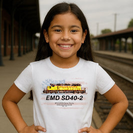 EMD SD40-2 Diesellokomotive. Amerikanische Flagge T-Shirt