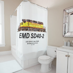 EMD SD40-2 Diesellokomotive. Gewerkschaft Pazifik Duschvorhang