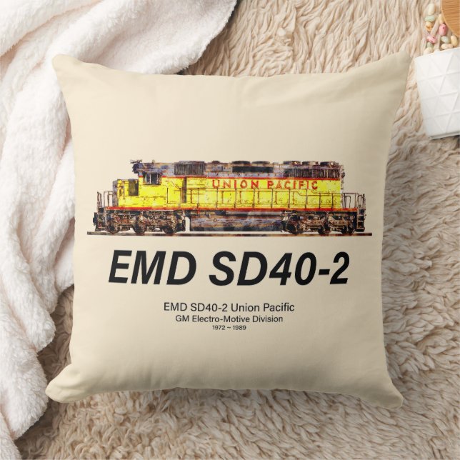 EMD SD40-2 Diesellokomotive. Gewerkschaft Pazifik Kissen (Decke)