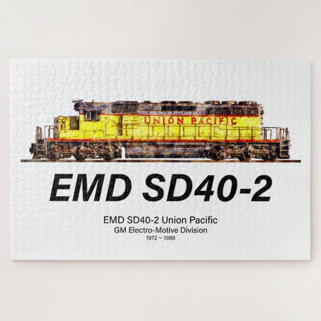 EMD SD40-2 Diesellokomotive. Gewerkschaft Pazifik Puzzle (Horizontal)