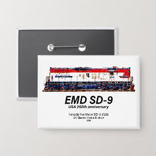 EMD SD-9 USA 250. Jubiläums-Erbelokomotive Button