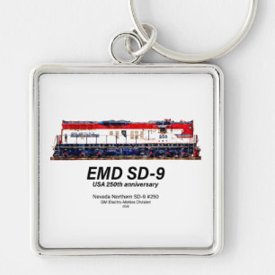 EMD SD-9 USA 250. Jubiläums-Erbelokomotive Schlüsselanhänger