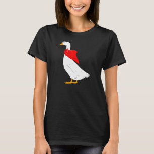 Emden Gans mit rotem Bogenschal T-Shirt