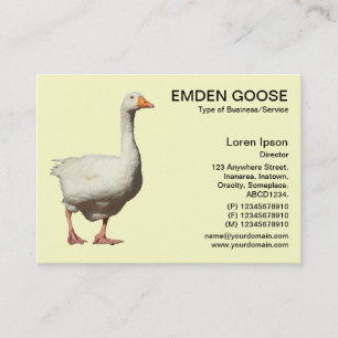 Emden Goose - blassgelb Visitenkarte