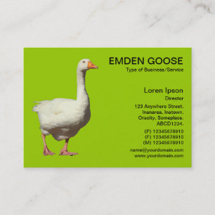 Emden Goose - Martian Green Visitenkarte
