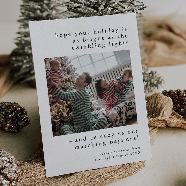 EMELIA Black Niedlich Family Foto Weihnachten (EMELIA Black Cute Family Photo Funny Christmas Holiday Card)