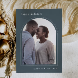 EMELIA Blue Happy Holidays Niedliches Foto Feiertagskarte