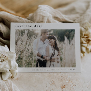 EMELIA Boho Trendy Foto Minimalistisch Einzigartig Save The Date