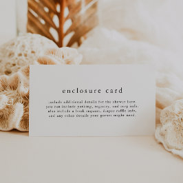 EMELIA Einzigartige Schwarz-weiße Boho Einfache Ba Begleitkarte