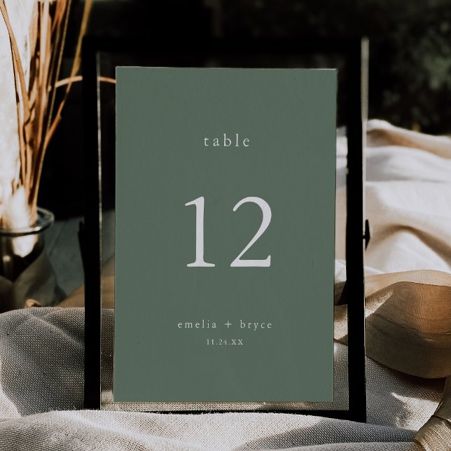 EMELIA Forest Sage Green Wedding Tischnummern (EMELIA Forest Sage Green Wedding Table Numbers)