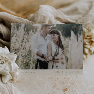 EMELIA Gold Simple Family Einzigartiges Foto Weihn Feiertagskarte