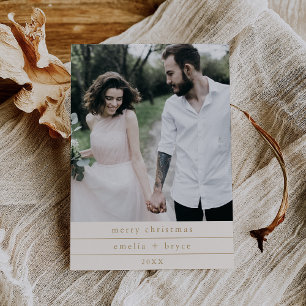 EMELIA Gold Simple Family Foto Frohe Weihnachten