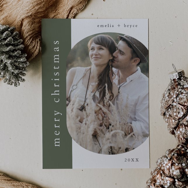 EMELIA Green Xmas Gruß Foto frohe Weihnachten (EMELIA Green Xmas Greeting Photo Merry Christmas Holiday Card)