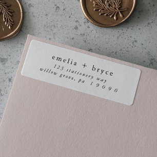 EMELIA Minimalistische einzigartige Rücksendeadres
