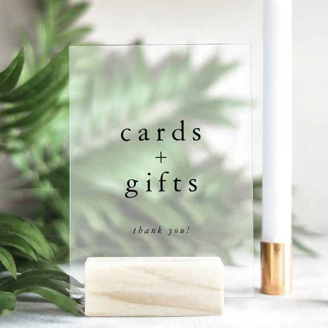 EMELIA Modern Boho Einmalige Karten und Geschenke  Acrylschild (EMELIA Modern Boho Unique Cards and Gifts Wedding Acrylic Sign)