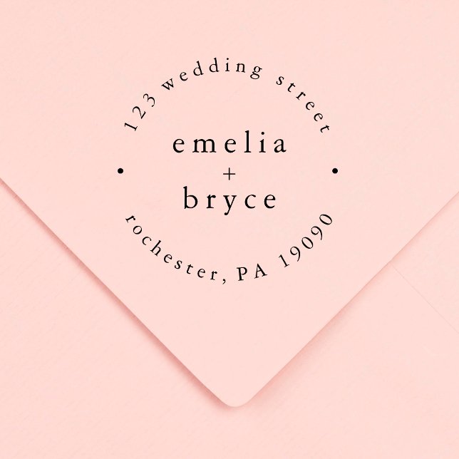 EMELIA Monogram Simple Boho Wedding Rubber Briefma Gummistempel (EMELIA Monogram Simple Boho Wedding Rubber Stamps)