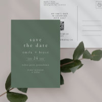EMELIA Rustic Sage Green Wedding Save the Date