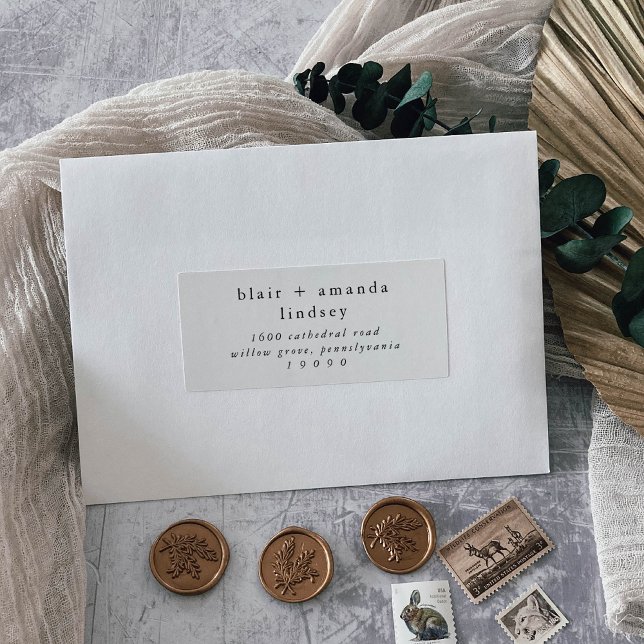 EMELIA Rustic Simple Wedding Guest Address Labels (EMELIA Rustic Simple Wedding Guest Address Labels)